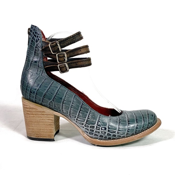 Freebird by Steven Randi Heels Blue Croco - Picture 2 of 6